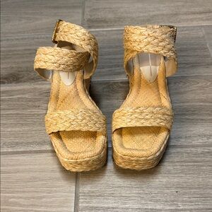 Dolce Vita Natural Braided Espadrille Platform Sandals